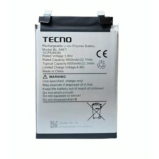 Premium battery for Tecno Pova 5 (BL-58ET) 6000mAh